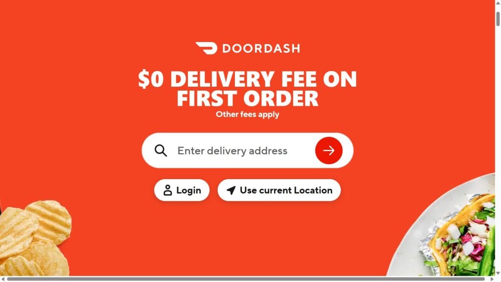 doordash promo code screenshot
